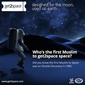 Who's the first Muslim to get2space space?